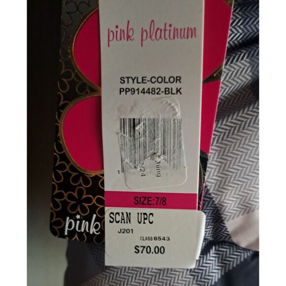 Pink Platinum Girls Winter Jacket Puffer Hood Fleece Size 7/8 Nwt - Picture 3 of 8